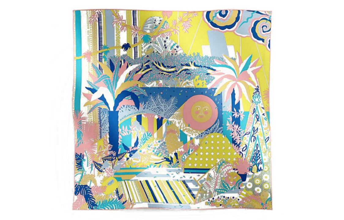 (Women) HERMES  Midsummer Night's Dream Multicolor Silk Scarf H984110Sv04 圖 2