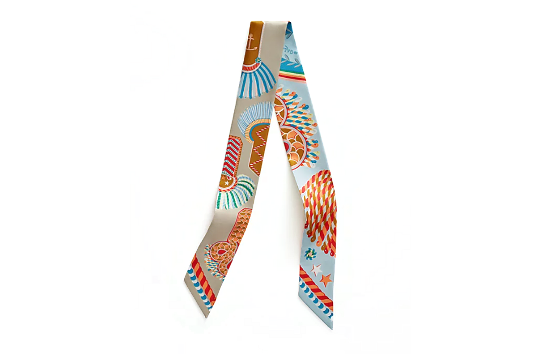 (Women) HERMES  Multi-Color Printed Silk Scarf H063983S11