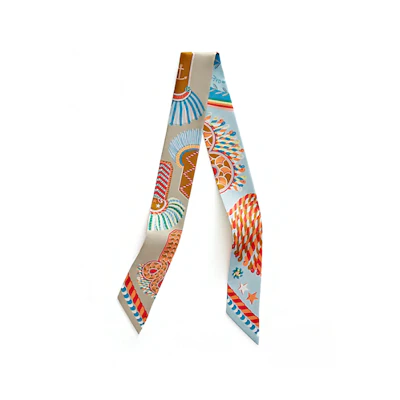 (Women) HERMES Multi-Color Printed Silk Scarf H063983S11