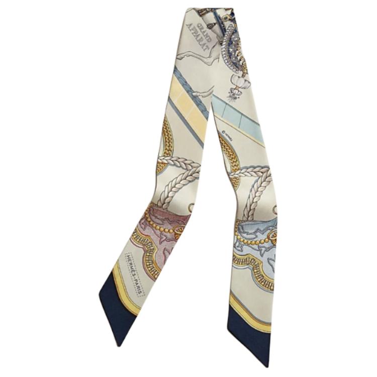 (Women) HERMES  Multicolor Letter Print Silk Scarf. H061364S 圖 3