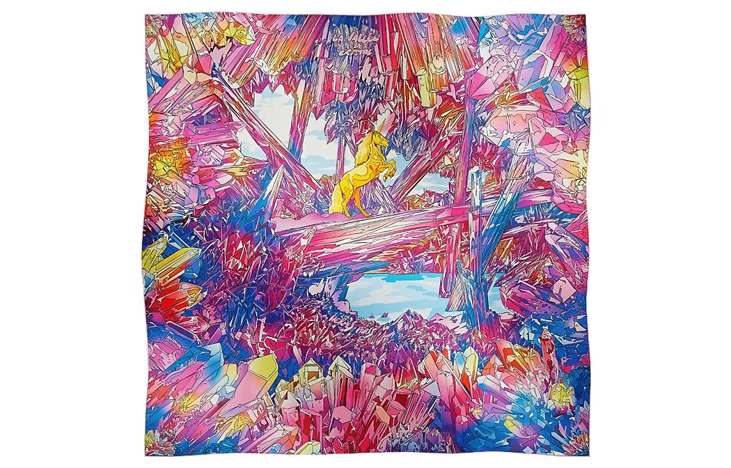 (Women) HERMES  Multicolor Pattern Design Silk Scarf H004010S  01 圖 2