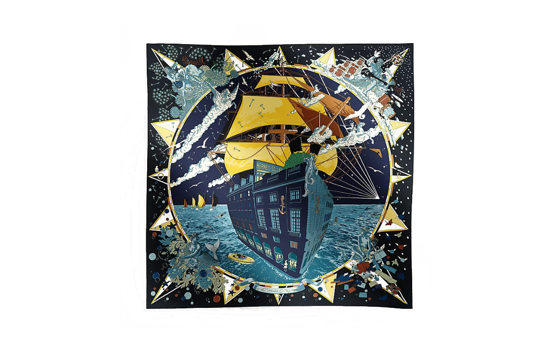 (Women) HERMES  Multicolor Printed Silk Scarf H004091Sv06 圖 2