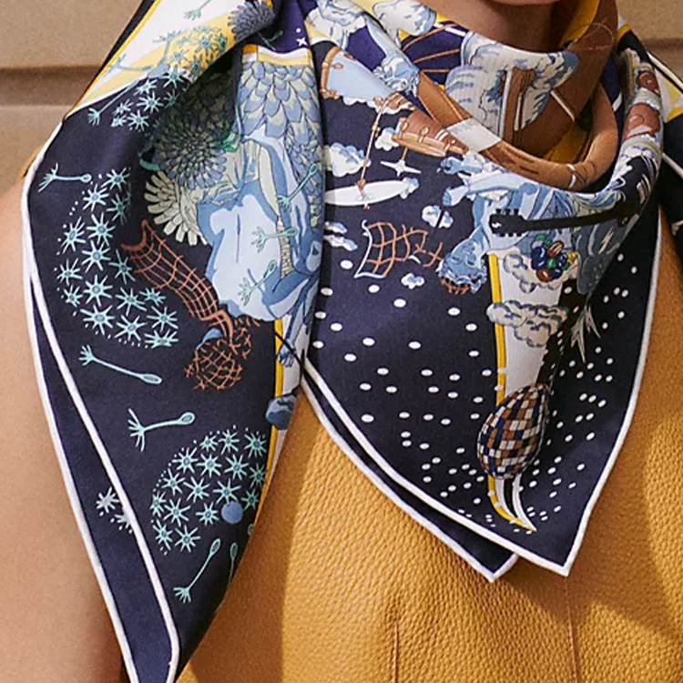 (Women) HERMES  Multicolor Printed Silk Scarf H004091Sv06 圖 3