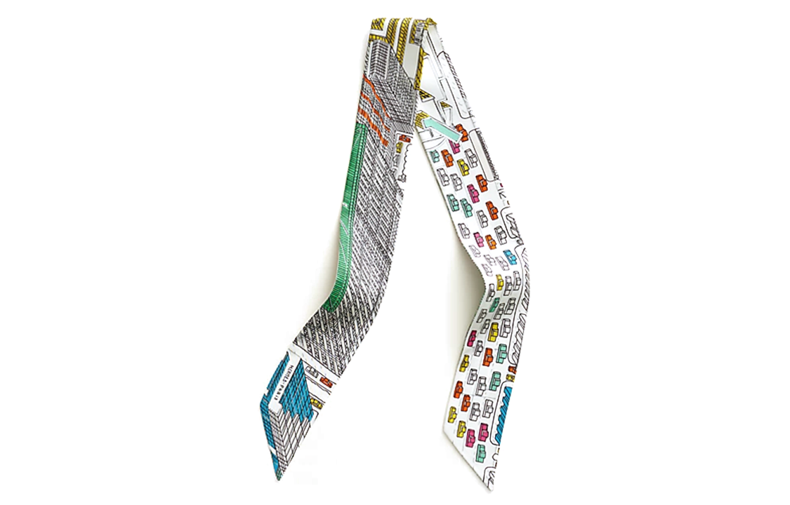 (Women) HERMES  Multicolor Scarf with Car Pattern Design. H063969S 03