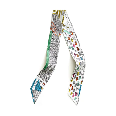 (Women) HERMES Multicolor Scarf with Car Pattern Design. H063969S 03