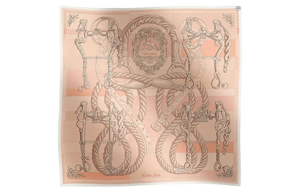 (Women) HERMES  Multicolor Silk Scarf with Braided Rope Design. H903578Sv11 圖 4