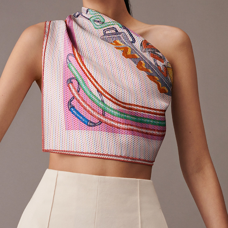 (Women) HERMES  Multicolor Silk Scarf with Horse Design. H943954S 05 圖 3