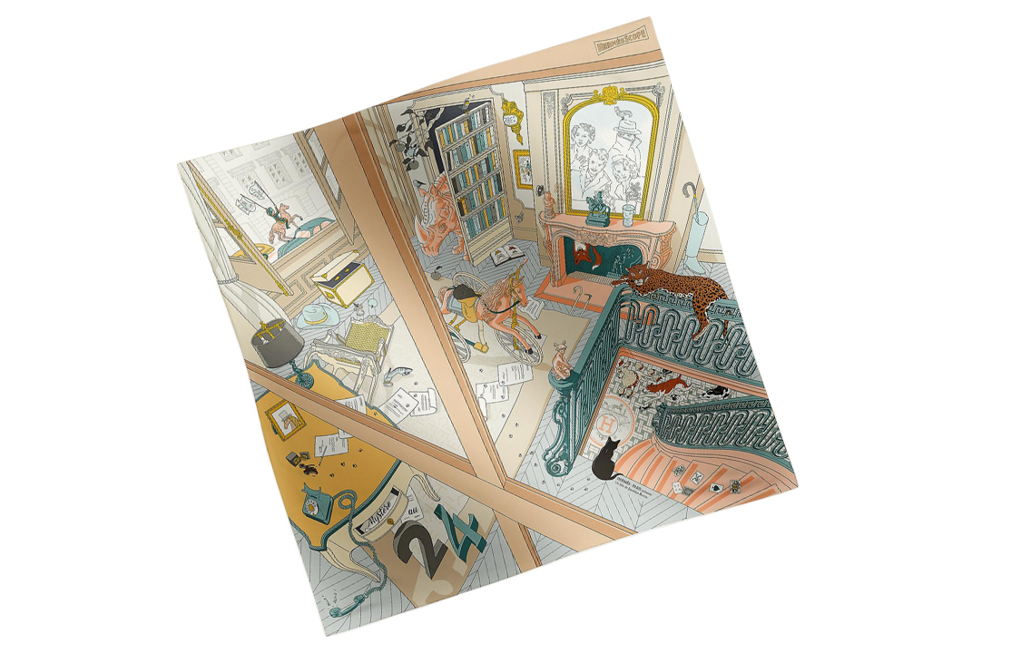 (Women) HERMES "Mystery of 24" Printed Silk Scarf for Women - Multicolor H004106S 07 圖 3