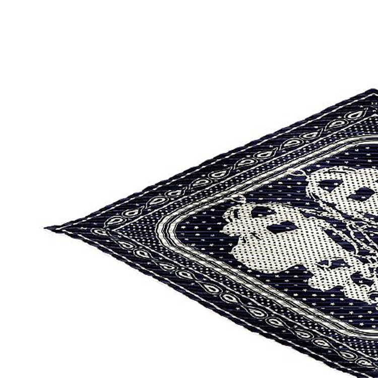 (Women) HERMES  Navy Blue Luxurious Bridal Pleats Mulberry Silk Scarf. H163264Sv03 圖 3