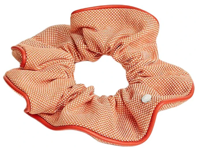 women-hermes-orange-textured-cotton-hair-tie-scrunchie-accessory-h241029-gv-ortu