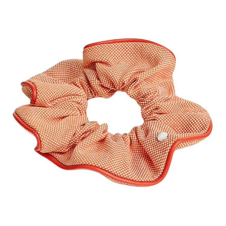 Order (W) 爱马仕 橙色纹理棉质发绳/发圈配饰 H241029GvORTU