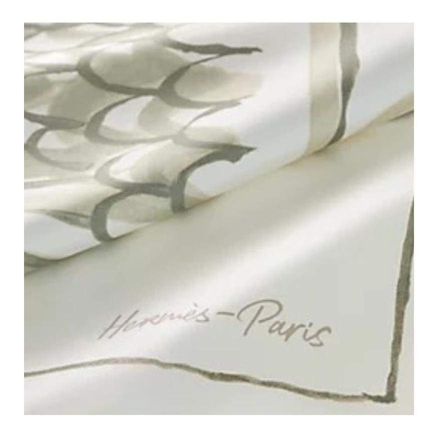 (Women) HERMES  Original Design White Silk Twill Scarf H003802S 12 圖 3