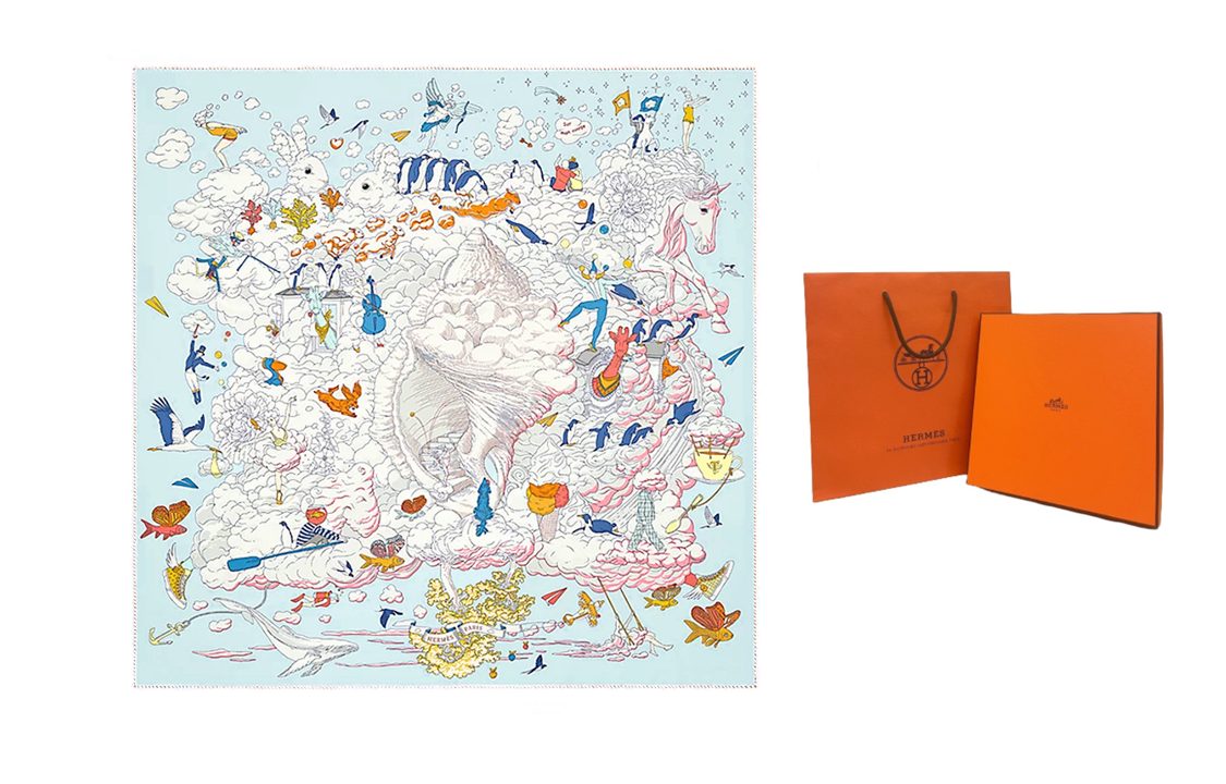 (Women) HERMES  Pattern Print Fashion Silk Scarf. H003900S 10 圖 3