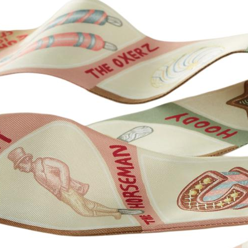 (Women) HERMES  Patterned Silk Scarf Beige h064109S 02 圖 3