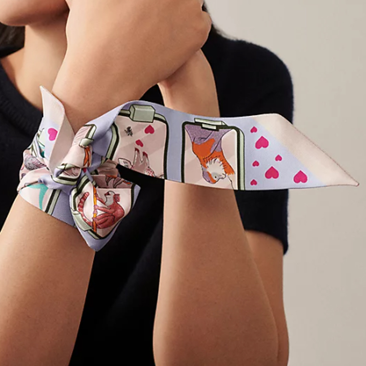 (Women) HERMES  Patterned Silk Scarf Multicolor H063875S 09 圖 5