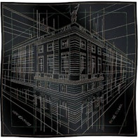 (Women) HERMES Patterned Wool Scarf - Black H242500SF02 (Women) HERMES Patterned Wool Scarf - Black H242500SF02