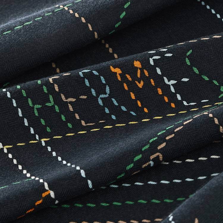 Lookbook (W) HERMES Bufanda de Lana con Estampado - Negra H242500SF02