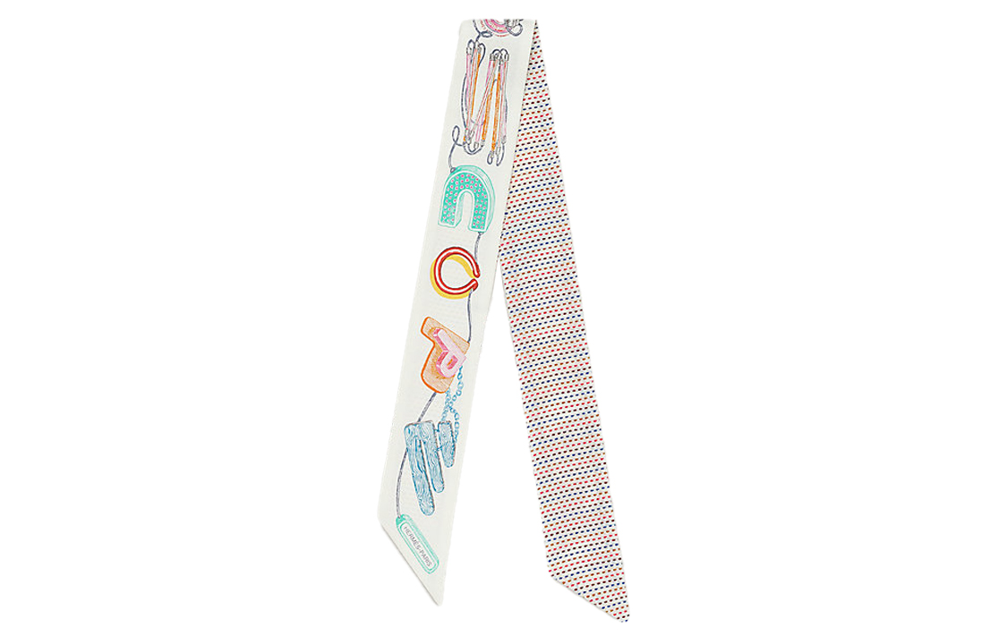 (Women) HERMES  Patterned Woven Silk Scarf White. H853954S 04 圖 2