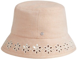 (Women) HERMES Perforated Embroidered Floral Bucket Hat H221020N 8U58 (Women) HERMES Perforated Embroidered Floral Bucket Hat H221020N 8U58