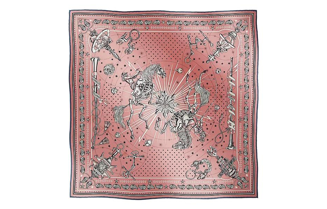 (Women) HERMES  Pink Patterned Silk Scarf H044044S-08 圖 2