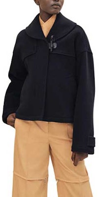 (Women) HERMES Plain Short Wool Coat with Lapel and Long Sleeves H3H0149DK6H Cheap (Women) HERMES Plain Short Wool Coat with Lapel and Long Sleeves H3H0149DK6H