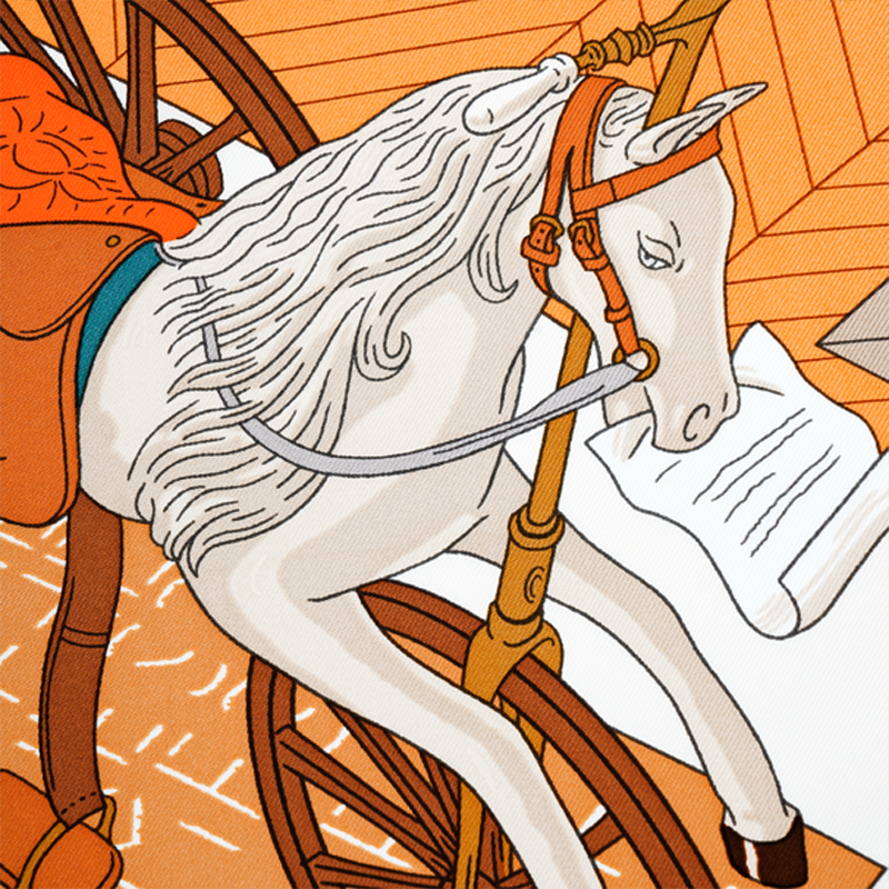 (Women) HERMES  Printed Silk Scarf - Multicolor Design. H004106Sv06 圖 4