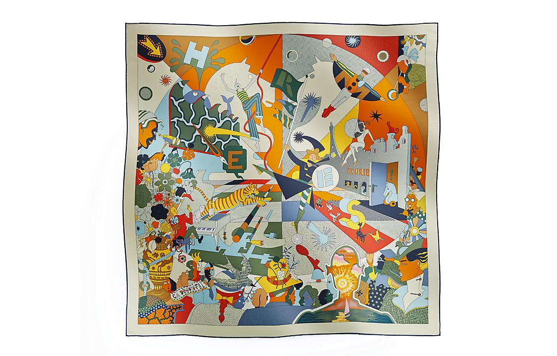 (Women) HERMES  Printed Silk Scarf Multicolor. H004005S 05 圖 2