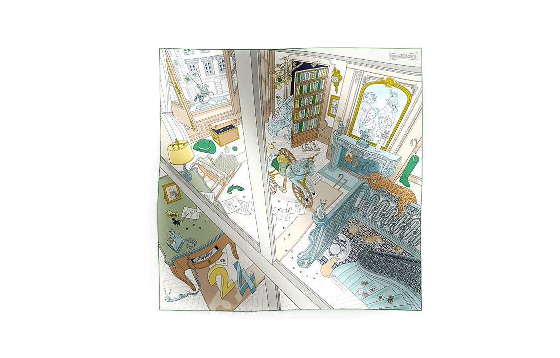 (Women) HERMES  Printed Silk Scarf Multicolor. H004106S 04 圖 2