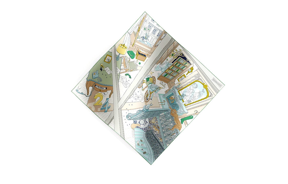 (Women) HERMES  Printed Silk Scarf Multicolor. H004106S 04 圖 3
