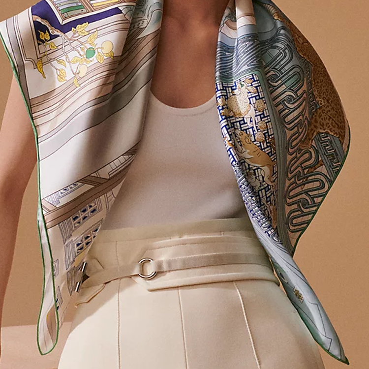 (Women) HERMES  Printed Silk Scarf Multicolor. H004106S 04 圖 4