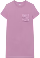 (Women) HERMES Purple Embroidered Pocket Short Sleeve Dress. H2E4508DU5C (Women) HERMES Purple Embroidered Pocket Short Sleeve Dress. H2E4508DU5C