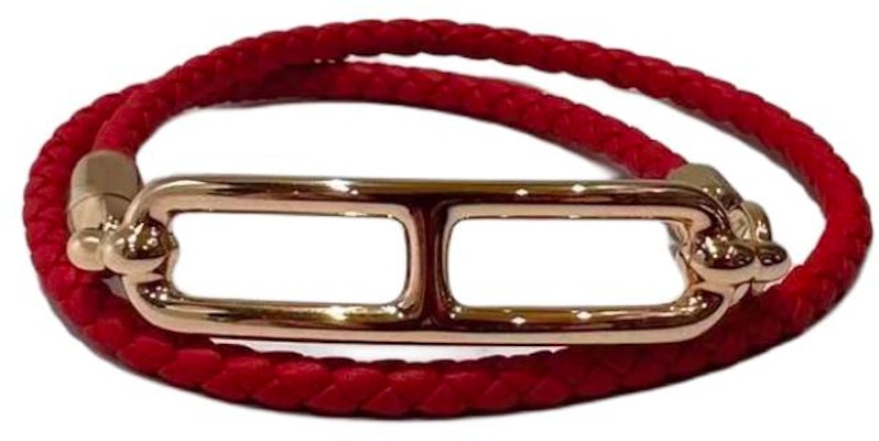(W) 에르메스 레드 브레이디드 가죽 팔찌 H071727FOS3T2 Order (W) 에르메스 레드 브레이디드 가죽 팔찌 H071727FOS3T2
