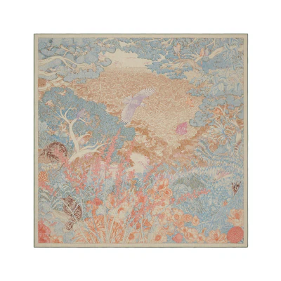 (Women) HERMES 'Return to Nature' 140CM Lightweight Floral Print Scarf Multicolor H243854S 03
