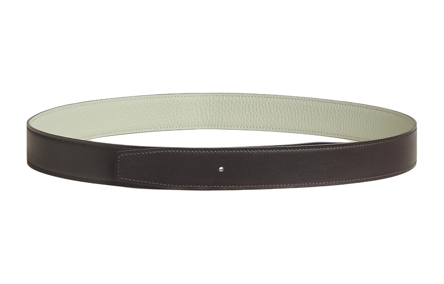 (Women) HERMES  Reversible Black Leather Belt 3.2CM H073967CAEG080 圖 2