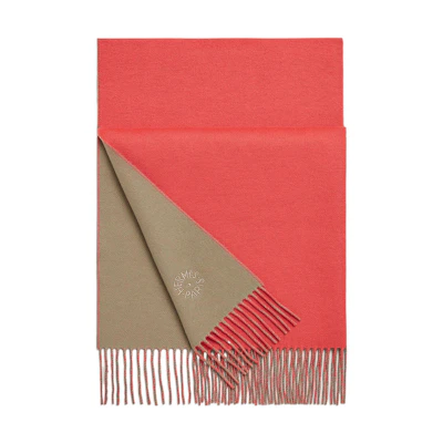 (Women) HERMES Reversible Casual Fashion Knit Scarf Pink/Brown. H259084S 56