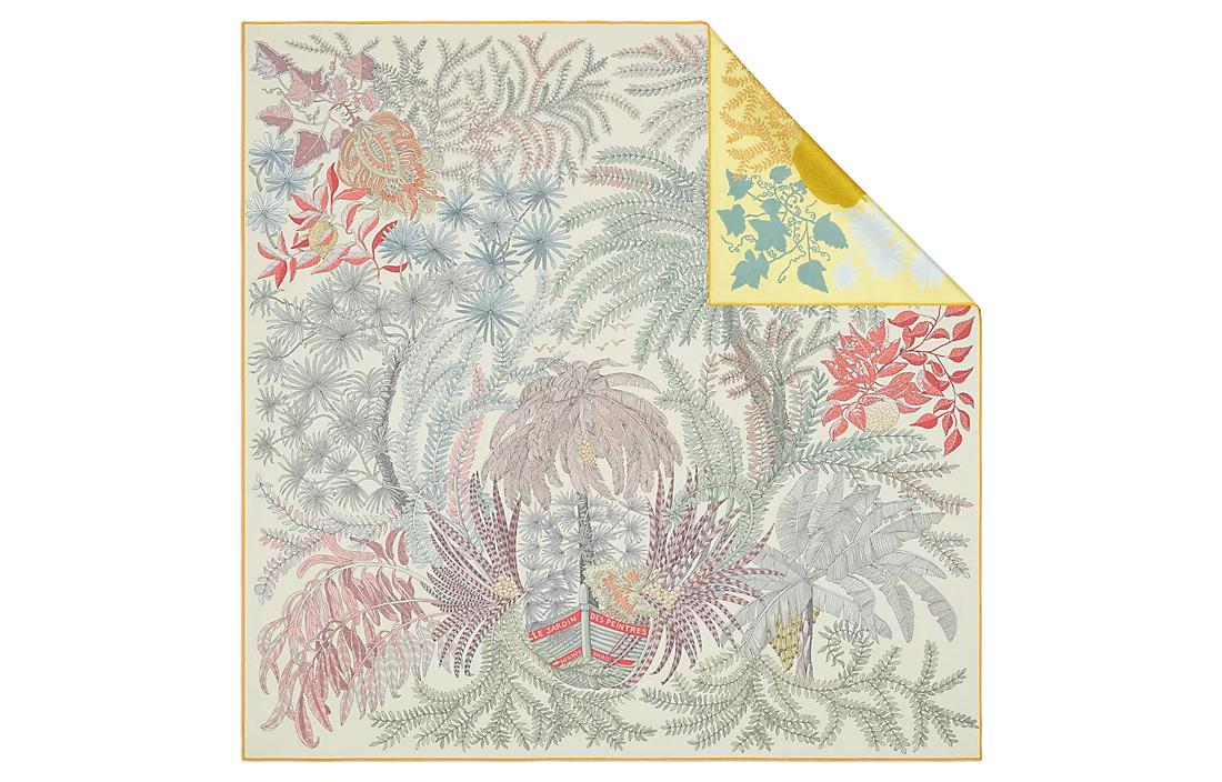 (Women) HERMES  Reversible Fashion Scarf with Botanical Patterns H903908S-03