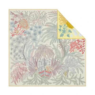 (Women) HERMES Reversible Fashion Scarf with Botanical Patterns H903908S-03