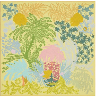 (Women) HERMES Reversible Fashion Scarf with Botanical Patterns H903908S-03 Shop (Women) HERMES Reversible Fashion Scarf with Botanical Patterns H903908S-03