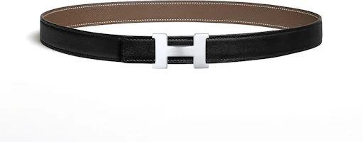 Lookbook (W) エルメス リバーシブル レザーベルト ブラック/エレファントグレー 2.4CM H064545CKH052150CABU