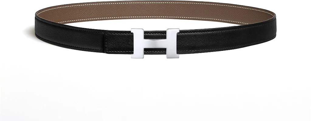 (W) HERMES Tali Pinggang Kulit Boleh Balik Hitam/Kelabu Gajah 2.4CM H064545CKH052150CABU Lookbook (W) HERMES Tali Pinggang Kulit Boleh Balik Hitam/Kelabu Gajah 2.4CM H064545CKH052150CABU