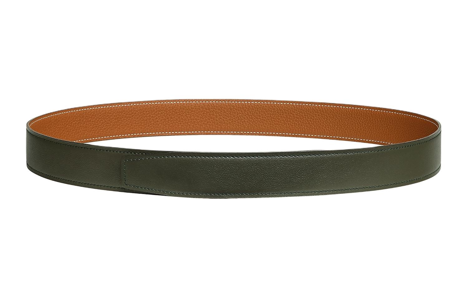 (Women) HERMES  Reversible Leather Belt Green 3.2CM H073967CAVG100 圖 2