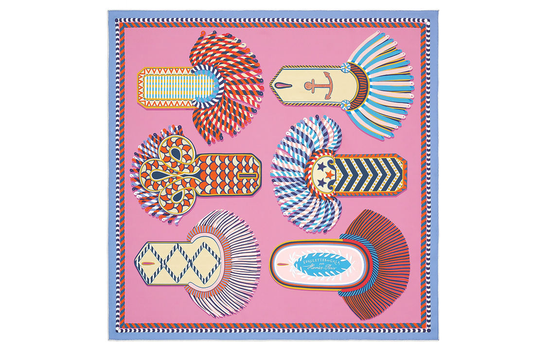 (Women) HERMES  Reversible Printed Silk Scarf Pink/Yellow. H903983S 07 圖 3