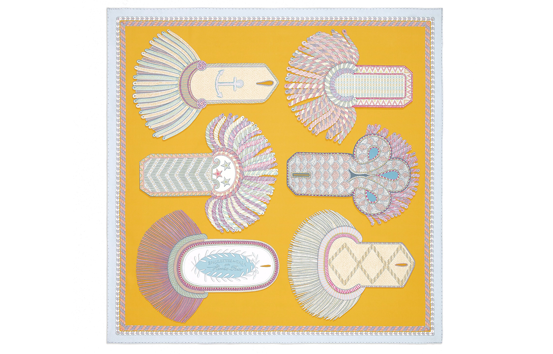 (Women) HERMES  Reversible Printed Silk Scarf Pink/Yellow. H903983S 07 圖 4