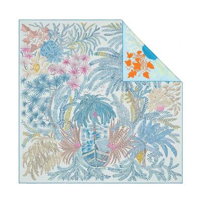 (Women) HERMES Reversible Scarf with Dual-Sided Botanical Pattern Silk Design H903908S-02