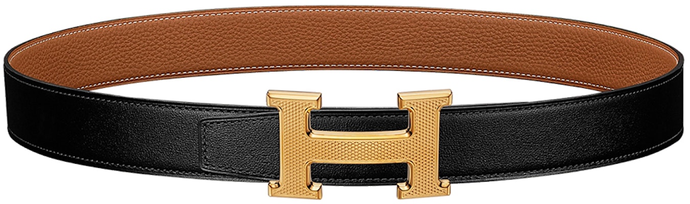 (W) 愛馬仕可雙面用Togo皮帶 黑/棕 金扣 3.2公分 H064540CC06-H073967CAAA105 Order (W) 愛馬仕可雙面用Togo皮帶 黑/棕 金扣 3.2公分 H064540CC06-H073967CAAA105