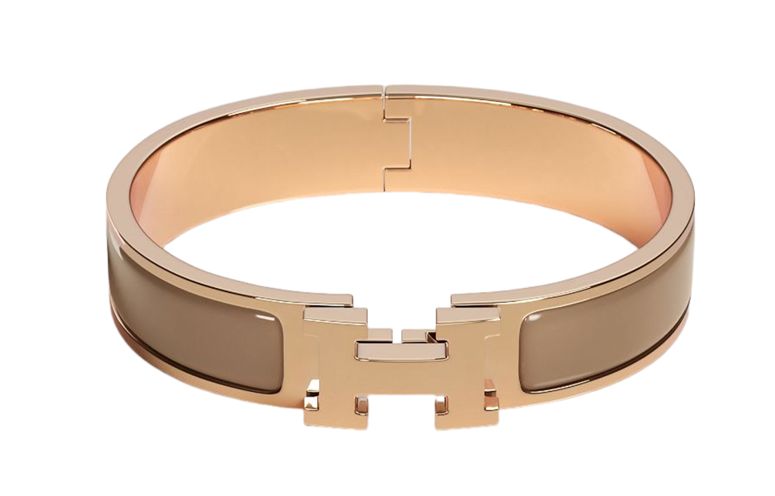 (Women) HERMES  Rose Gold Clic H Enamel Bracelet. H700001FO64GM 圖 2