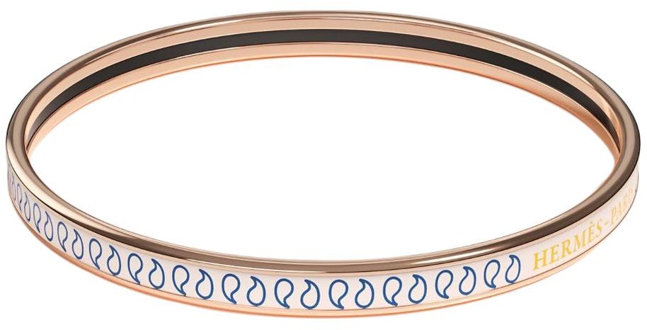 women-hermes-rose-gold-enamel-bracelet-slim-design-h244313-fof-5