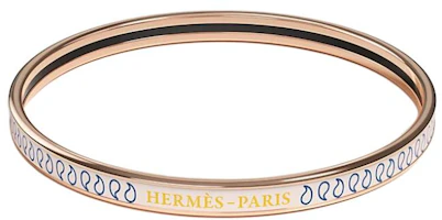 Lookbook (Women) HERMES Rose Gold Enamel Bracelet Slim Design H244313FOF5