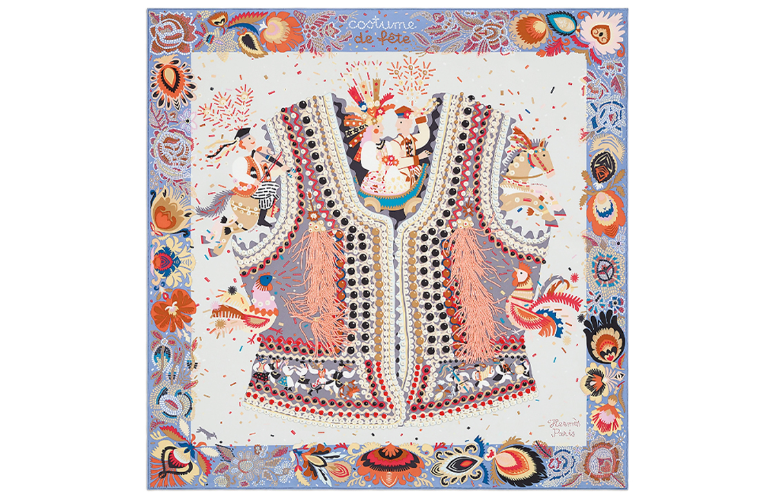 (Women) HERMES  Silk Scarf - Chinese Costume Celebration Edition H003915S-06 圖 2