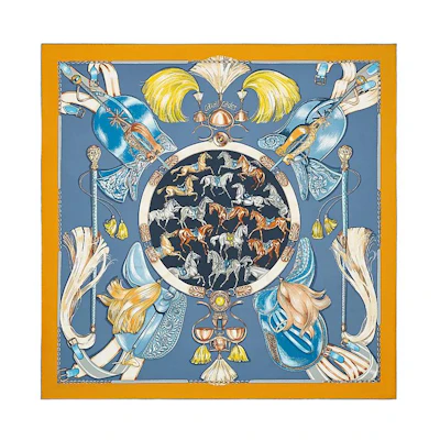 (Women) HERMES Silk Scarf - Elegant and Fashionable Stylish Design H001829S 02